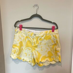 Lilly Pulitzer Yellow and White Floral Shorts